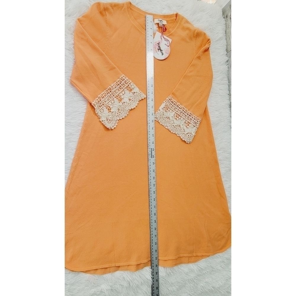 Hayden LA Crocheted Sleeve Sweater Dress Size Small - Picture 9 of 11